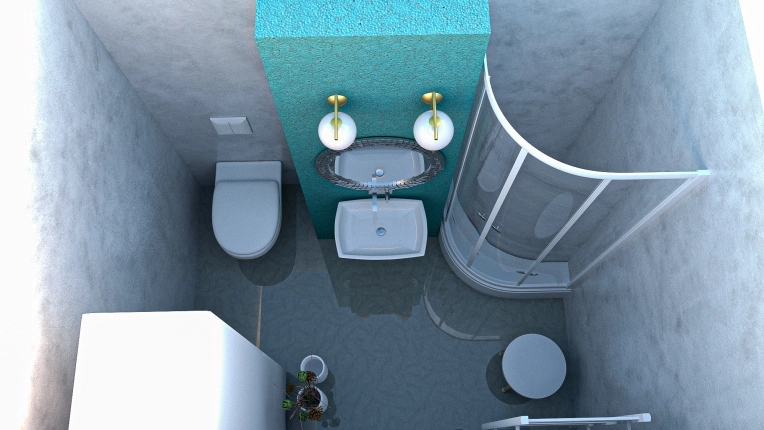Minimalist, Bathroom, Chic, 3D ambiance