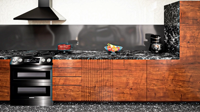 Kitchen, Chic, 3D ambiance