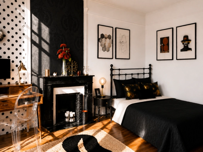 Contemporary, Room, Chic, Full Project