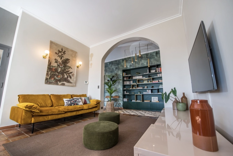 Chic, Living room, Shopping list, 3D ambiance, Plan, Renovation