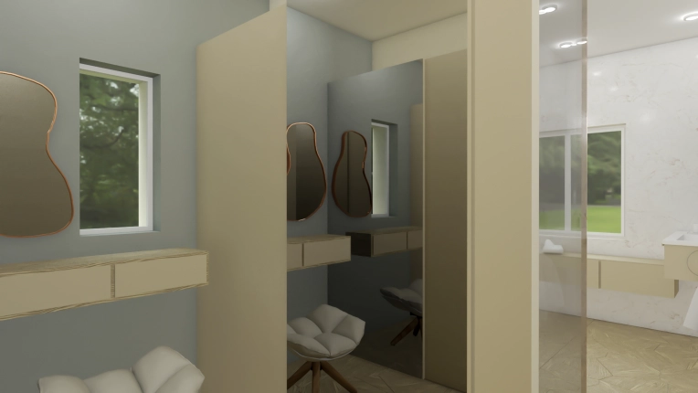 Contemporary, Dressing, 3D ambiance