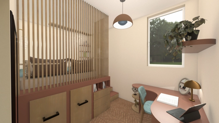 Bohemian, Room, Remote Coaching, Creation of exclusive furniture, 3D ambiance, Renovation