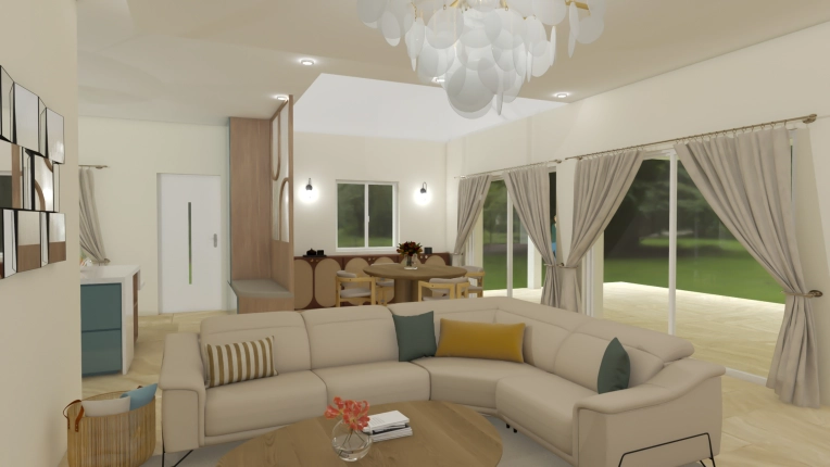 Living room, 3D ambiance, Renovation