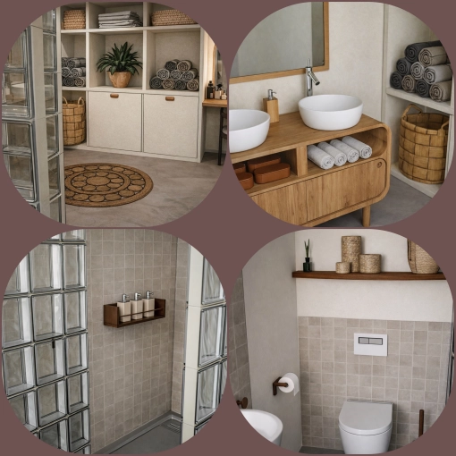 Bathroom, Nature, Consultation Visit, Full Project, Remote Coaching, Shopping list, 3D ambiance, Plan