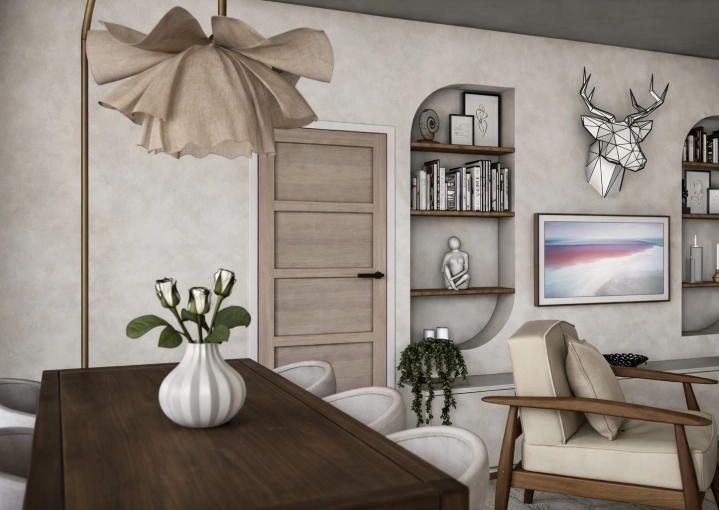 Contemporary, Chic, Living room, Consultation Visit, Full Project, Remote Coaching, Shopping list, 3D ambiance, Plan