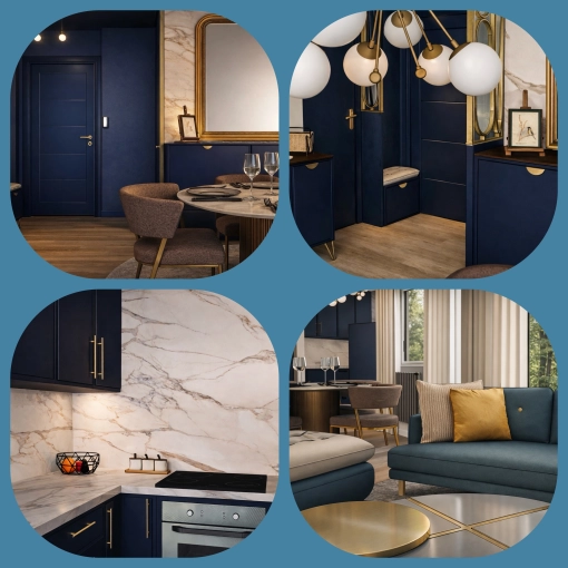 Contemporary, Chic, Dining room, Consultation Visit, Full Project, Remote Coaching, Shopping list, 3D ambiance, Plan