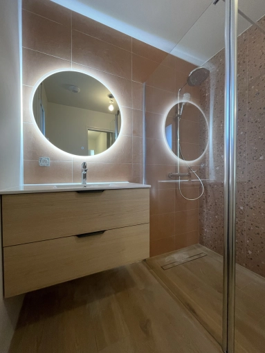 Bathroom, Chic, Full Project, 3D ambiance, Plan, Renovation