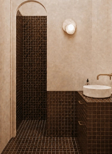Contemporary, Bathroom, Consultation Visit, Remote Coaching, Creation of exclusive furniture, Shopping list, 3D ambiance, Plan