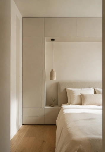 Minimalist, Room, Consultation Visit, Creation of exclusive furniture, Shopping list, 3D ambiance, Plan
