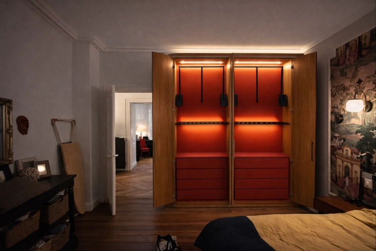 Dressing, Creation of exclusive furniture, 3D ambiance, Plan