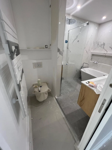 Contemporary, Bathroom, Chic, Full Project