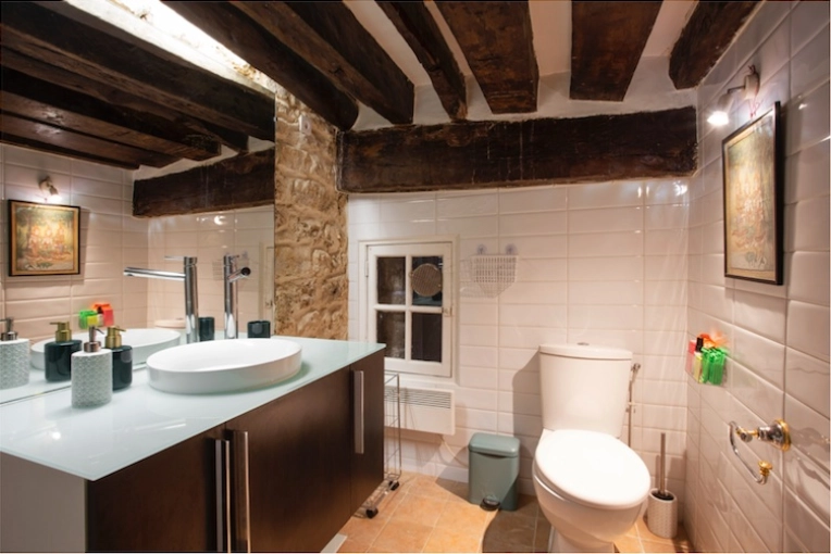 Bohemian, Vintage, Bathroom, Full Project