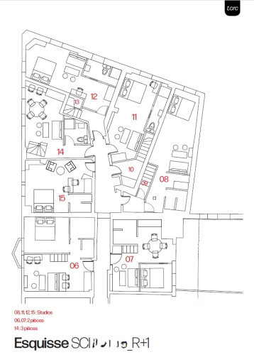 Hotel, Minimalist, Chic, Full Project, Coach shopping, Energy renovation, Plan, Renovation