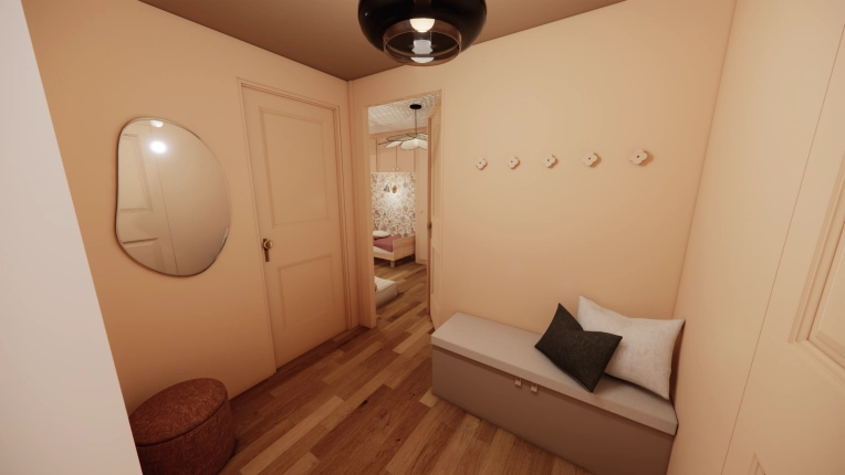 Flats / Apartments, Full Project, Creation of exclusive furniture, Shopping list, 3D ambiance, Plan, Renovation