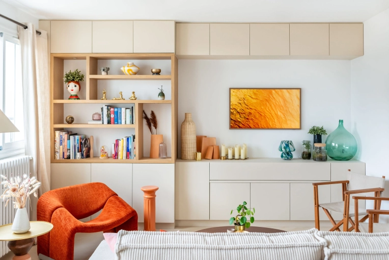 Contemporary, Living room, Full Project, Creation of exclusive furniture, Renovation