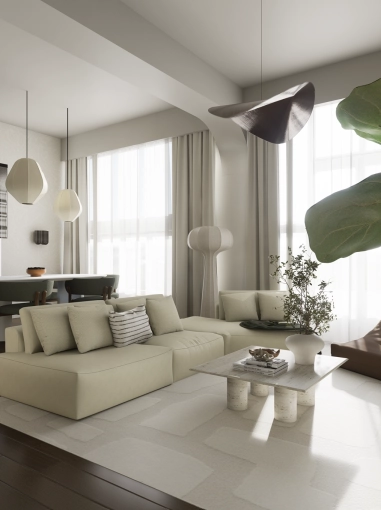 Japanese, Flats / Apartments, Feng Shui, 3D ambiance
