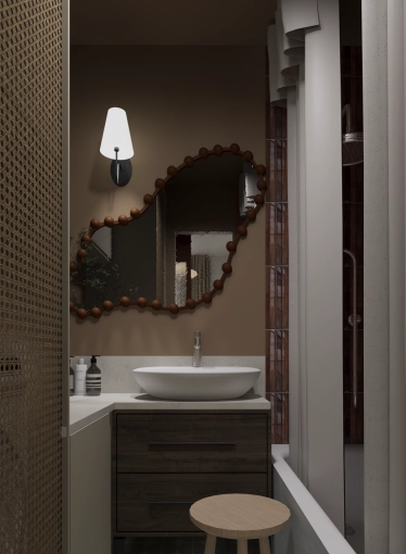 Rustic, Scandinavian, Vintage, Bathroom, Full Project