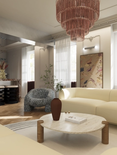 Minimalist, Japanese, Vintage, Living room, Full Project