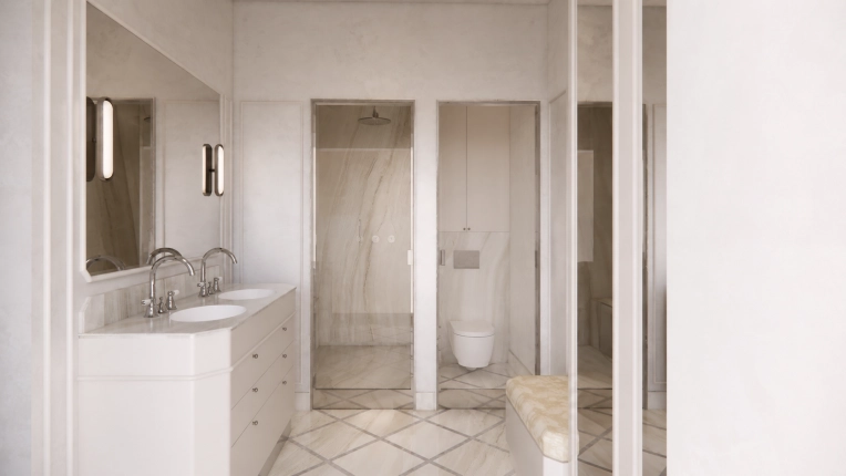Bathroom, Chic, Full Project