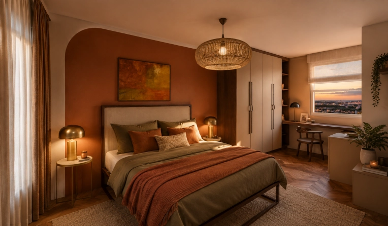 Flats / Apartments, Room, Chic, Nature, Home Staging, Creation of exclusive furniture, 3D ambiance
