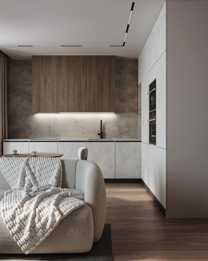 Minimalist, Contemporary, Flats / Apartments, Chic, Nature, 3D ambiance