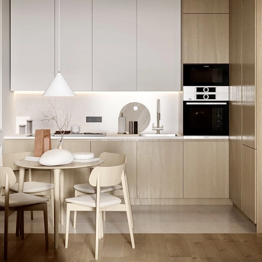 Minimalist, Contemporary, Scandinavian, Kitchen, Chic, Nature