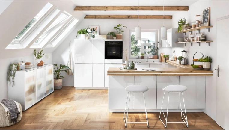 Scandinavian, Kitchen, Nature, Full Project