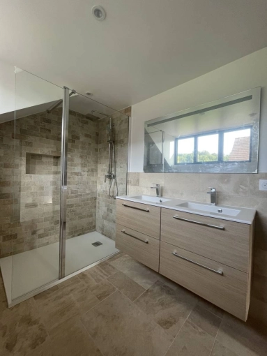 Contemporain, Salle de bain, Projet complet, Rénovation
