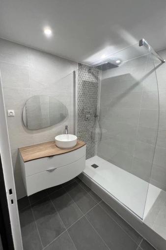 Contemporain, Salle de bain, Projet complet, Rénovation