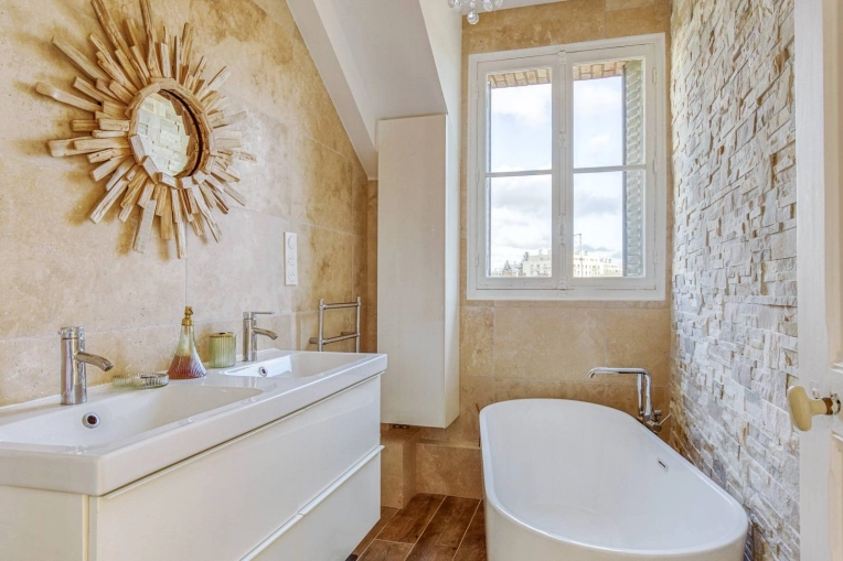 Bohème, Contemporain, Salle de bain, Chic, Projet complet, Rénovation