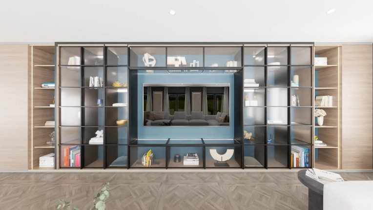 Maison individuelle, Contemporain, Chic, Projet complet, Création de meubles, 3D d'ambiance