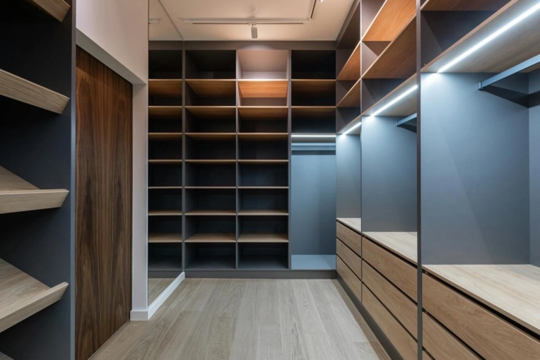Contemporain, Chic, Dressing, Projet complet, Création de meubles