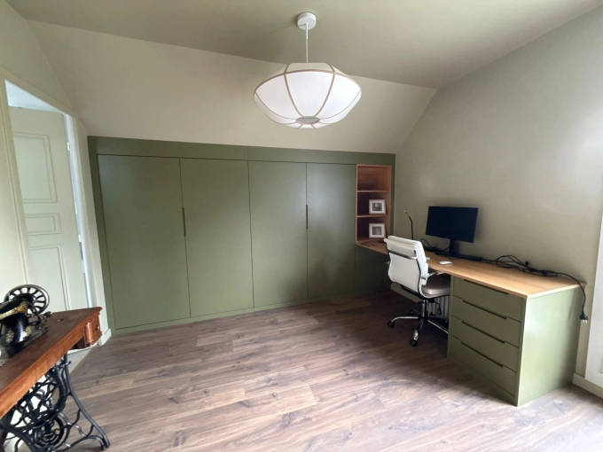 Contemporain, Bureau, Projet complet, Création de meubles, Rénovation