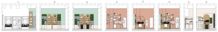 Contemporain, Bâtiment professionnel, Projet complet, Création de meubles, Plan, Rénovation