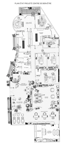 Bâtiment accueillant du public, Chic, Projet complet, Plan, Rénovation