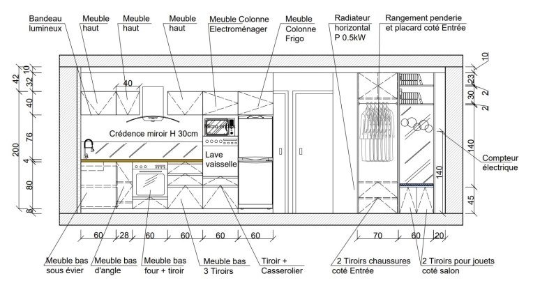 Flats / Apartments, Kitchen, Nature, Dressing, Plan