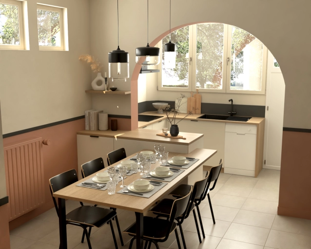 Contemporary, Kitchen, Chic, Plan, Renovation