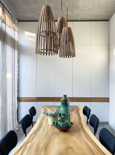 Bohemian, Contemporary, Chic, Feng Shui, Dining room, Creation of exclusive furniture, Plan