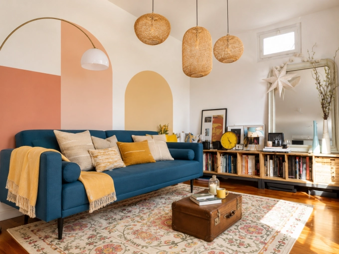 Contemporary, Living room, Full Project