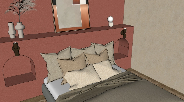 Bohemian, Contemporary, Scandinavian, Room, Chic, 3D ambiance