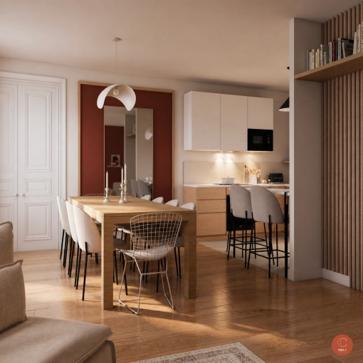 Dining room, 3D ambiance