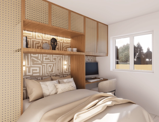 Bohemian, Minimalist, Room, 3D ambiance
