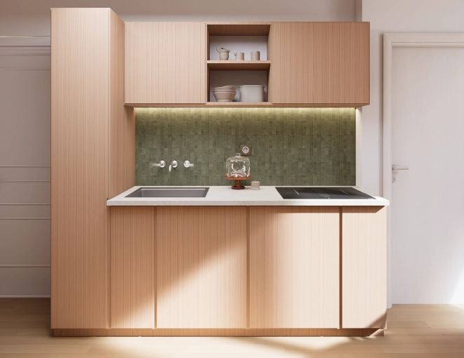 Minimalist, Kitchen, Nature, 3D ambiance