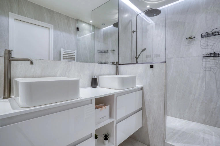 Bathroom, Consultation Visit, Full Project, Remote Coaching, 3D ambiance, Plan, Renovation