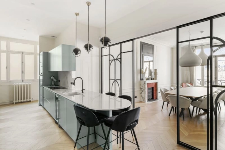 Contemporary, Kitchen, Consultation Visit, Full Project, 3D ambiance, Plan, Renovation