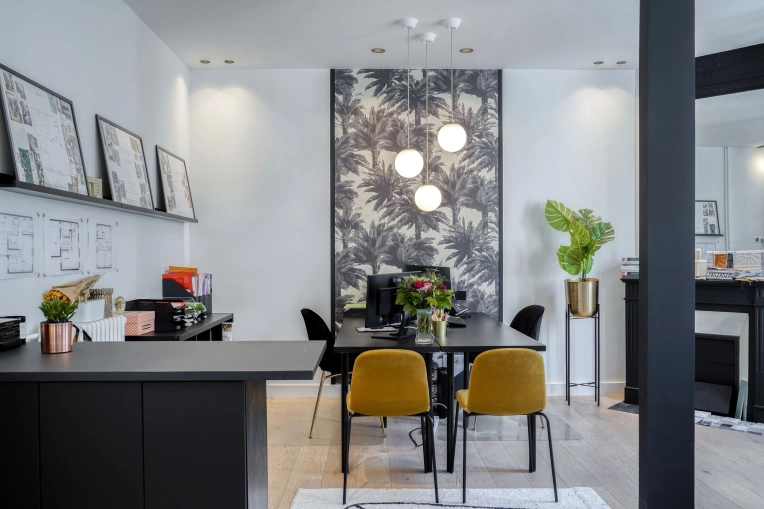 Contemporary, Office, Creation of exclusive furniture, Shopping list, 3D ambiance, Plan
