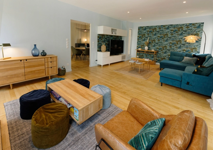 Bohemian, Contemporary, Scandinavian, Chic, Nature, Living room, Consultation Visit, Full Project, Coach shopping, Creation of exclusive furniture, Shopping list, Plan, Renovation