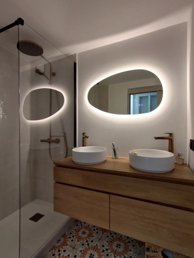 Bohemian, Scandinavian, Bathroom, Full Project, Renovation