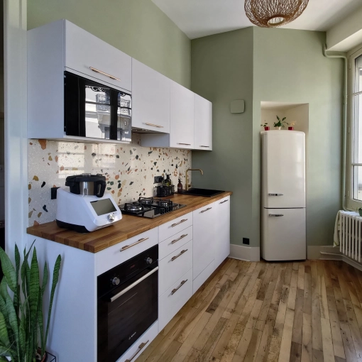 Bohemian, Scandinavian, Flats / Apartments, Kitchen, Nature, Full Project, Renovation