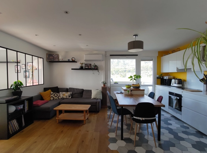 Contemporary, Scandinavian, Flats / Apartments, Living room, Dining room, Full Project